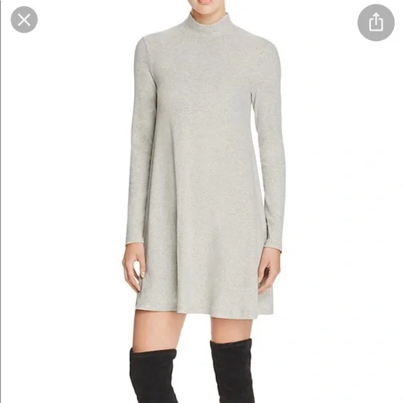 MINKPINK | Dresses | Mink Pink Ribbed Knit Mock Neck Swing Dress | Poshmark